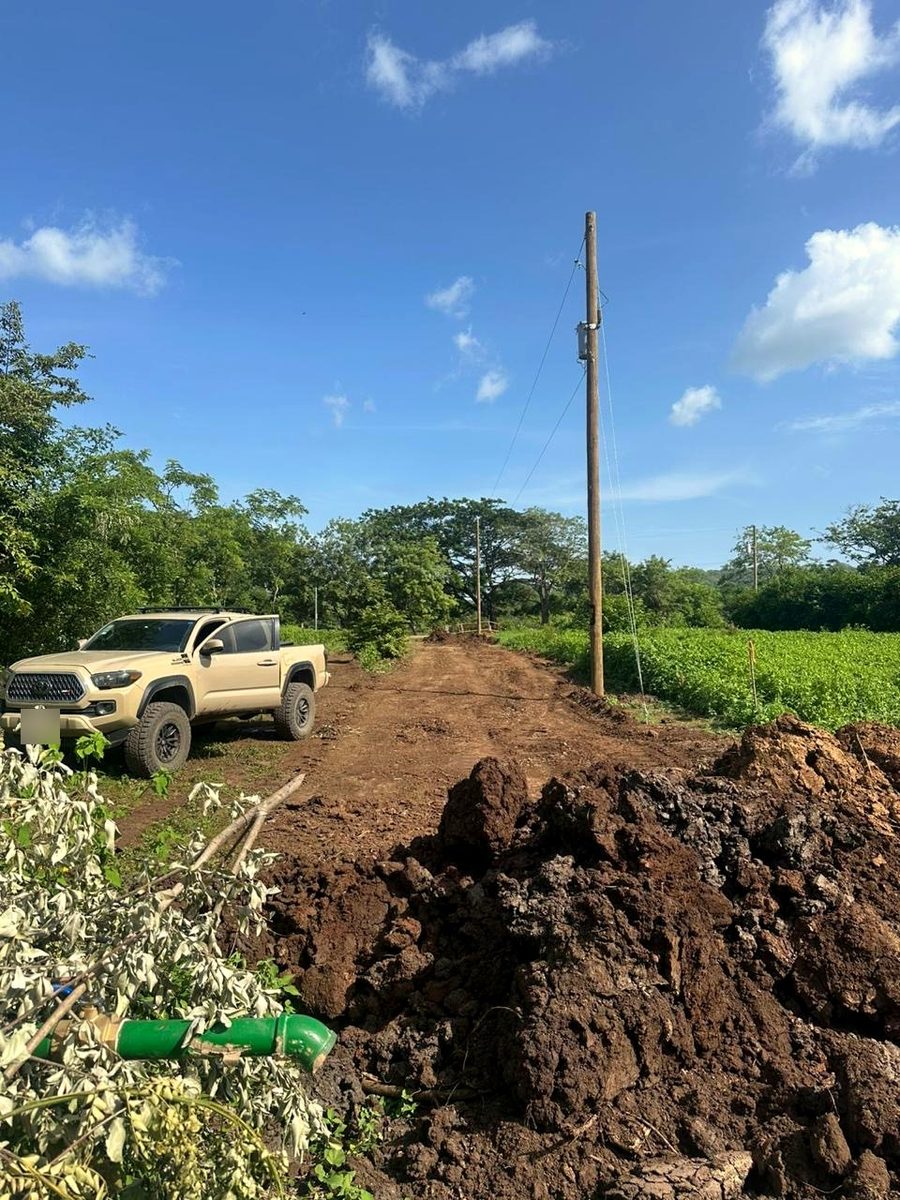 New power line along the access road
